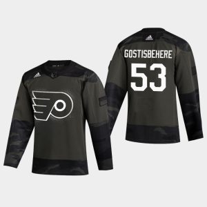 Flyers Shayne Gostisbehere #53 2019 Veterans Day Authentic Practice Camo